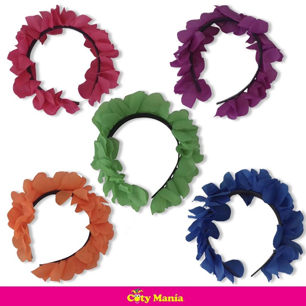 Vincha Flor Tela 5 Colores X 1U